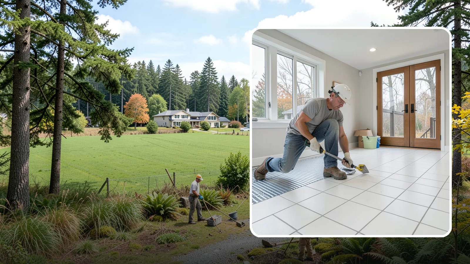 Heated Tile Floor Installation in Lyman, Skagit County, WA - Radiant electric heat installed beneath tile for warm floors on cold PNW mornings.