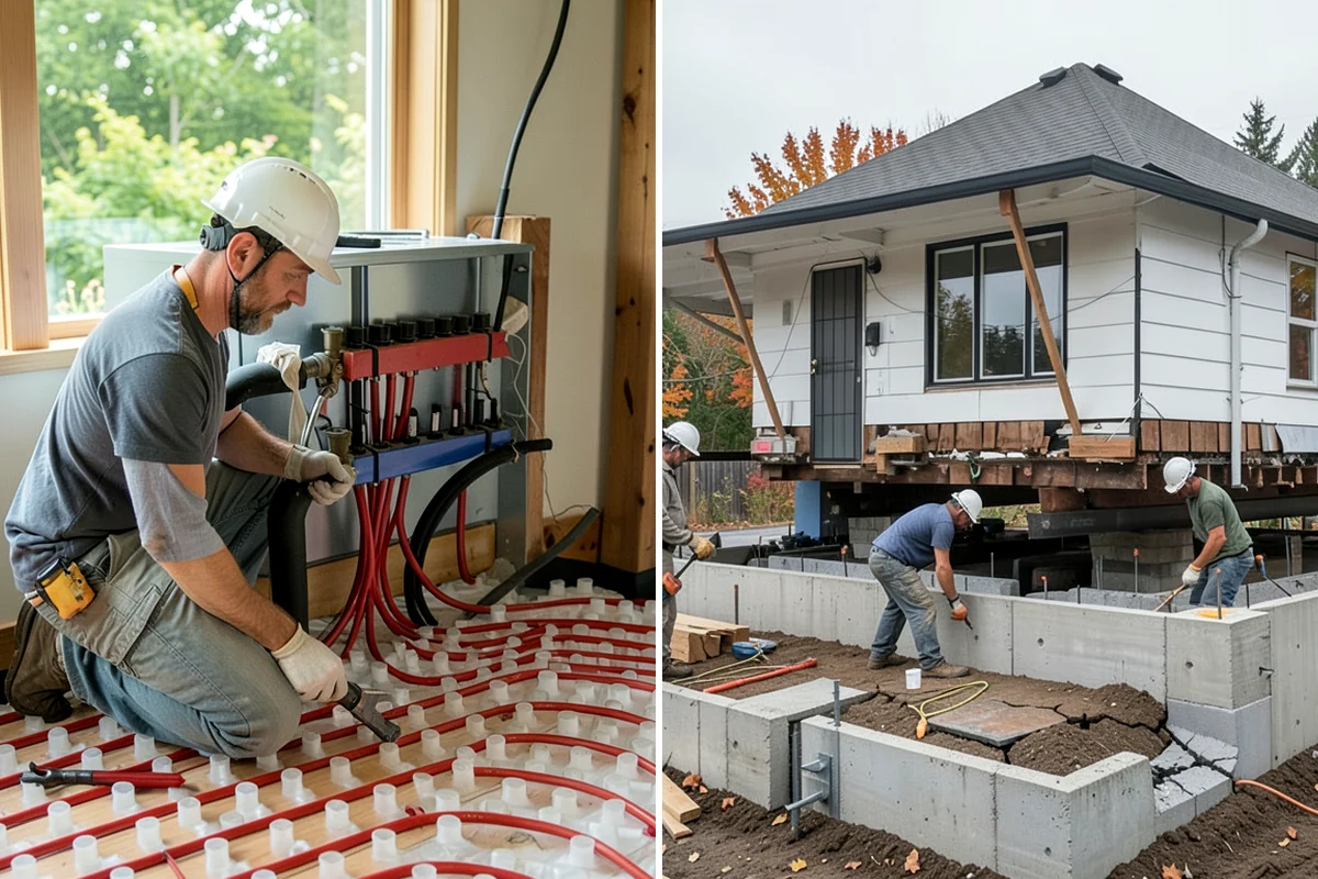 Heated Tile Floor Installation in Lyman, Skagit County, WA - Plan mat coverage and thermostat placement