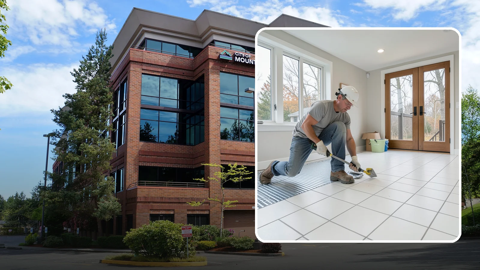 Heated Tile Floor Installation in Mountlake Terrace, Snohomish County, WA - Radiant electric heat installed beneath tile for warm floors on cold PNW mornings.
