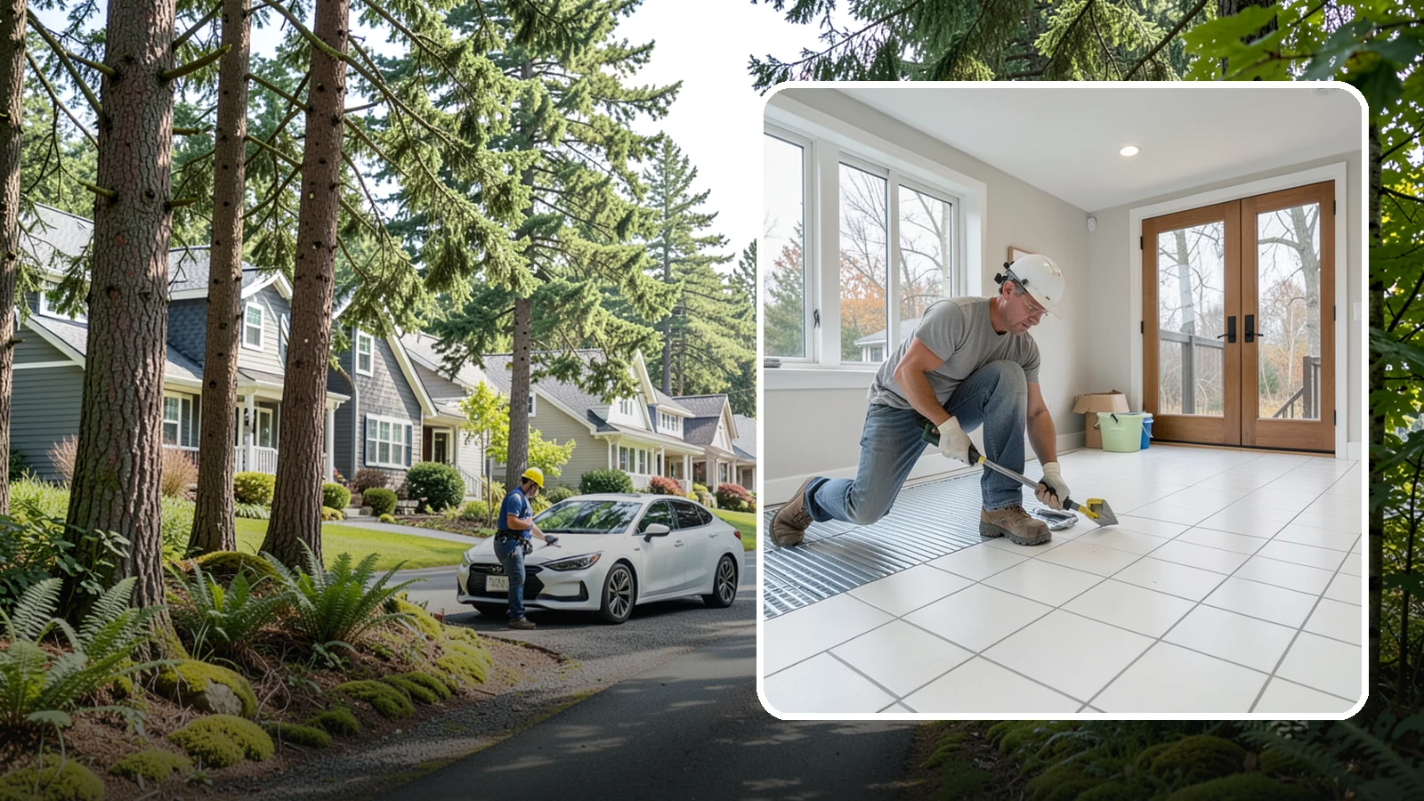 Heated Tile Floor Installation in Normandy Park, King County, WA - Radiant electric heat installed beneath tile for warm floors on cold PNW mornings.
