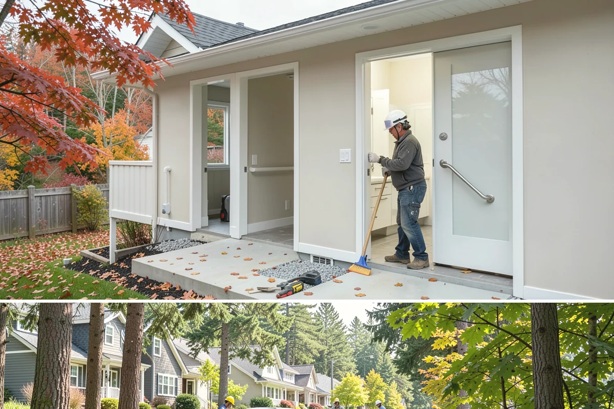 Historic Home Renovation in Normandy Park, King County, WA - Delicate interior restoration work suits the wetter months, keeping fragile original materials protected from outdoor exposure.