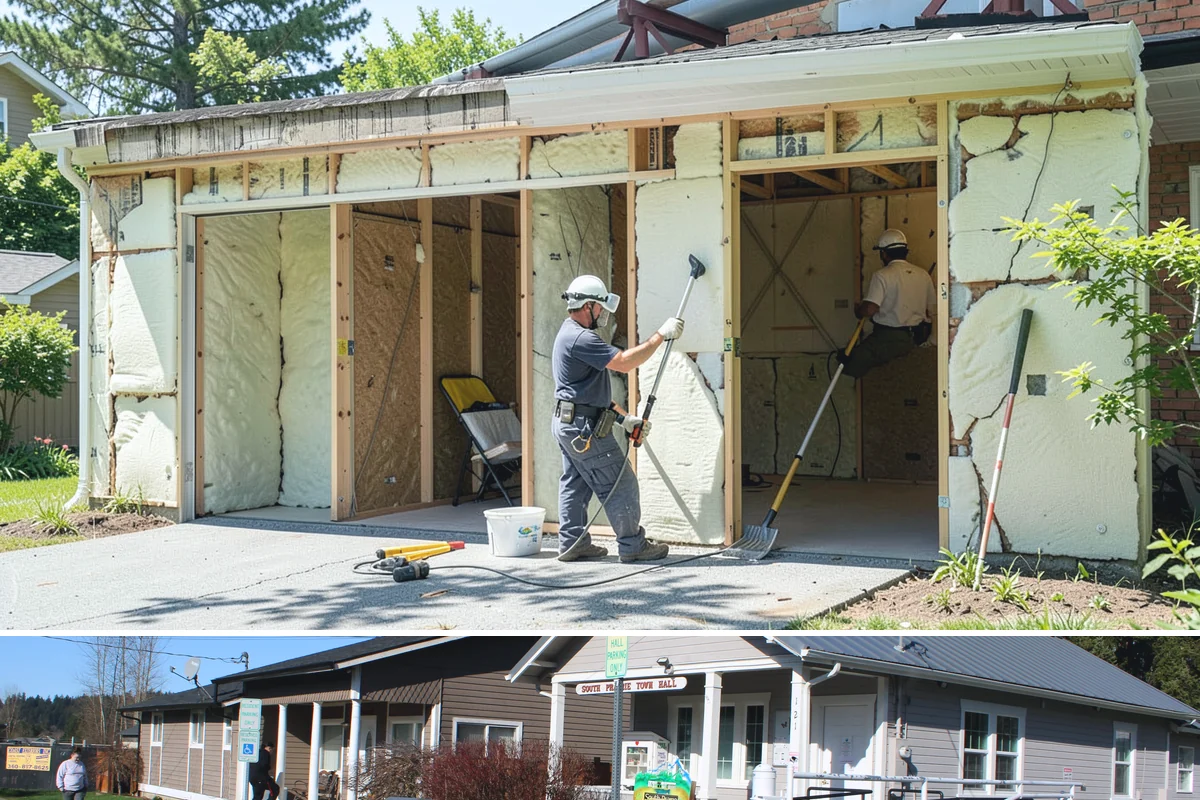 Historic Home Renovation in South Prairie, Pierce County, WA - Delicate interior restoration work suits the wetter months, keeping fragile original materials protected from outdoor exposure.