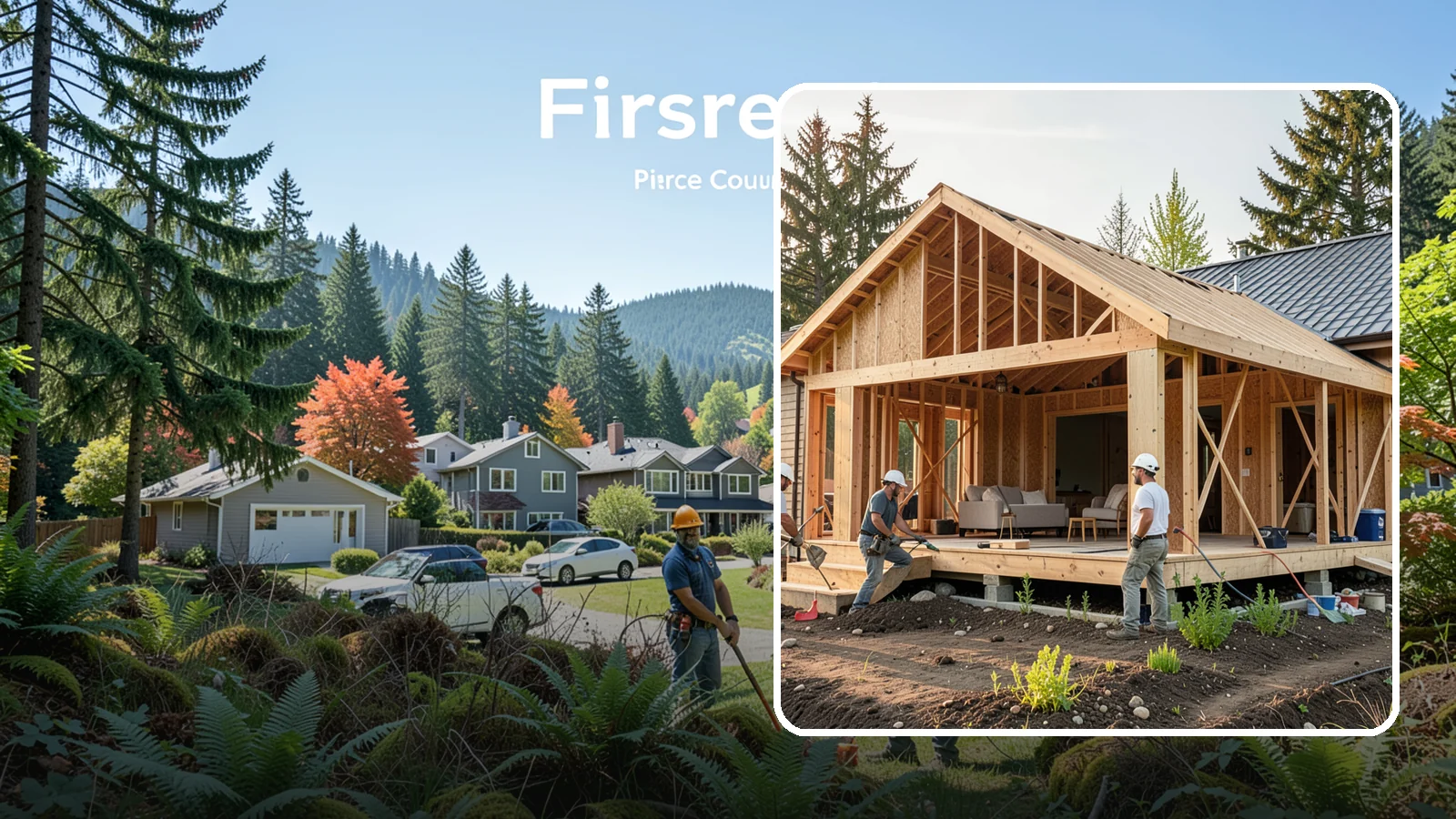 Home Addition in Fircrest, Pierce County, WA - A home addition expands your existing house with permanent, fully framed living space built to Western Washington code.