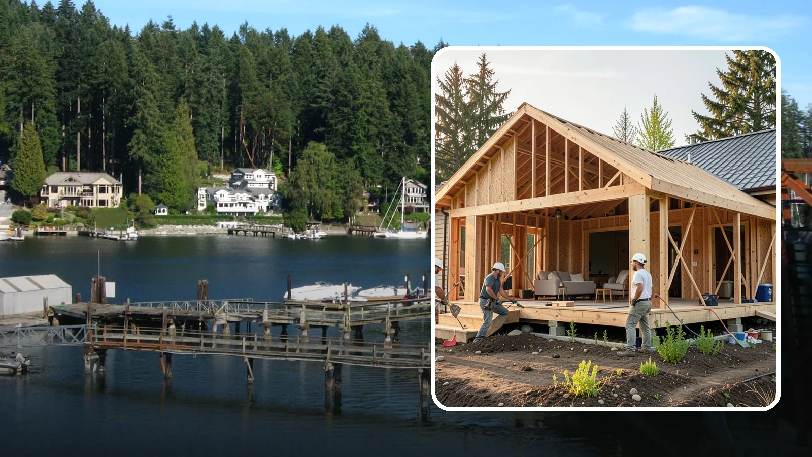 Home Addition in Gig Harbor, Pierce County, WA - A home addition expands your existing house with permanent, fully framed living space built to Western Washington code.