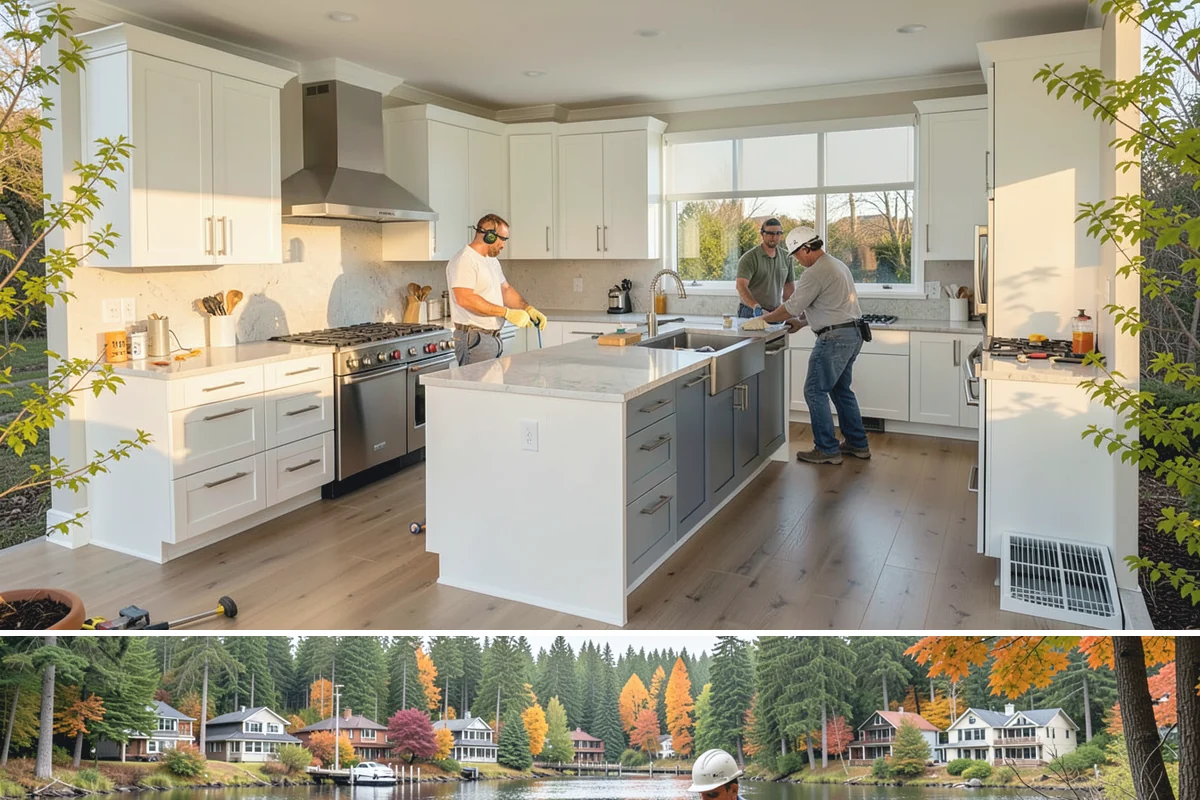 Home Addition in La Conner, Skagit County, WA - We schedule foundation and framing for drier late-spring through early-fall windows, then move indoors for finishes through the...