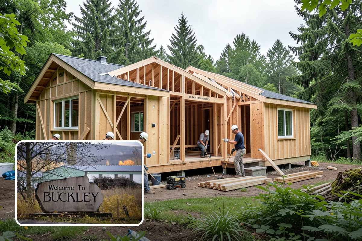 Home Bar Construction in Buckley, Pierce County, WA - Custom cabinetry and glass storage for hosting
