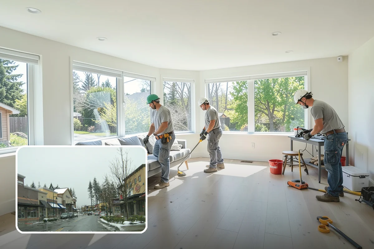 Home Bar Construction in Mill Creek, Snohomish County, WA - Custom cabinetry and glass storage for hosting