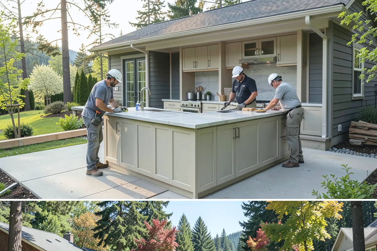 Home Bar Construction in Orting, Pierce County, WA - Home bar builds run year-round and make a rewarding project before the holiday entertaining season.
