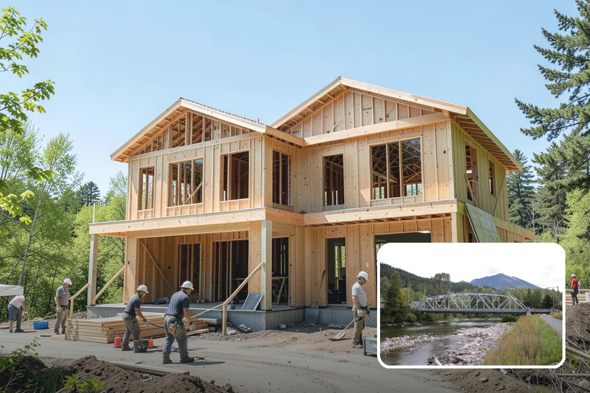 Home Bar Construction in Skykomish, King County, WA - Custom cabinetry and glass storage for hosting