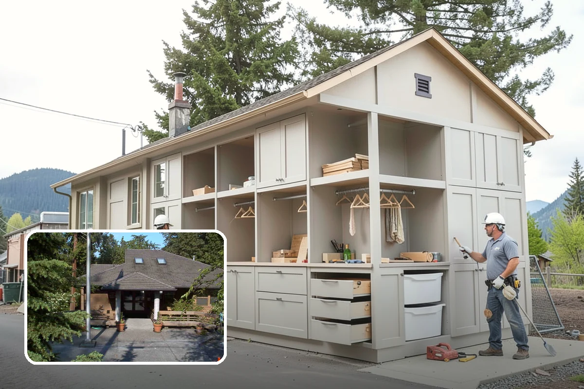 Home Bar Construction in Yarrow Point, King County, WA - Custom cabinetry and glass storage for hosting
