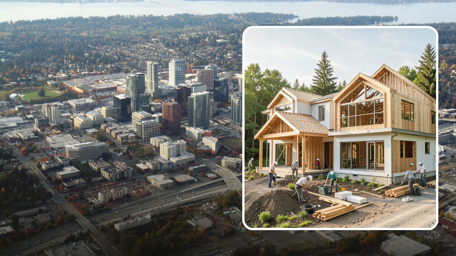 Home Building in Bellevue, King County, WA - Full-service new home construction from raw lot to finished, move-in-ready residence.
