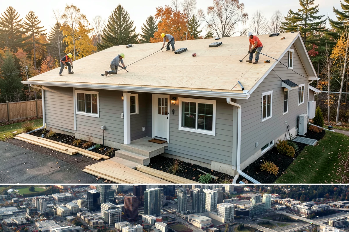 Home Building in Bellevue, King County, WA - We start builds throughout the year but sequence the foundation for dry ground whenever the calendar allows.
