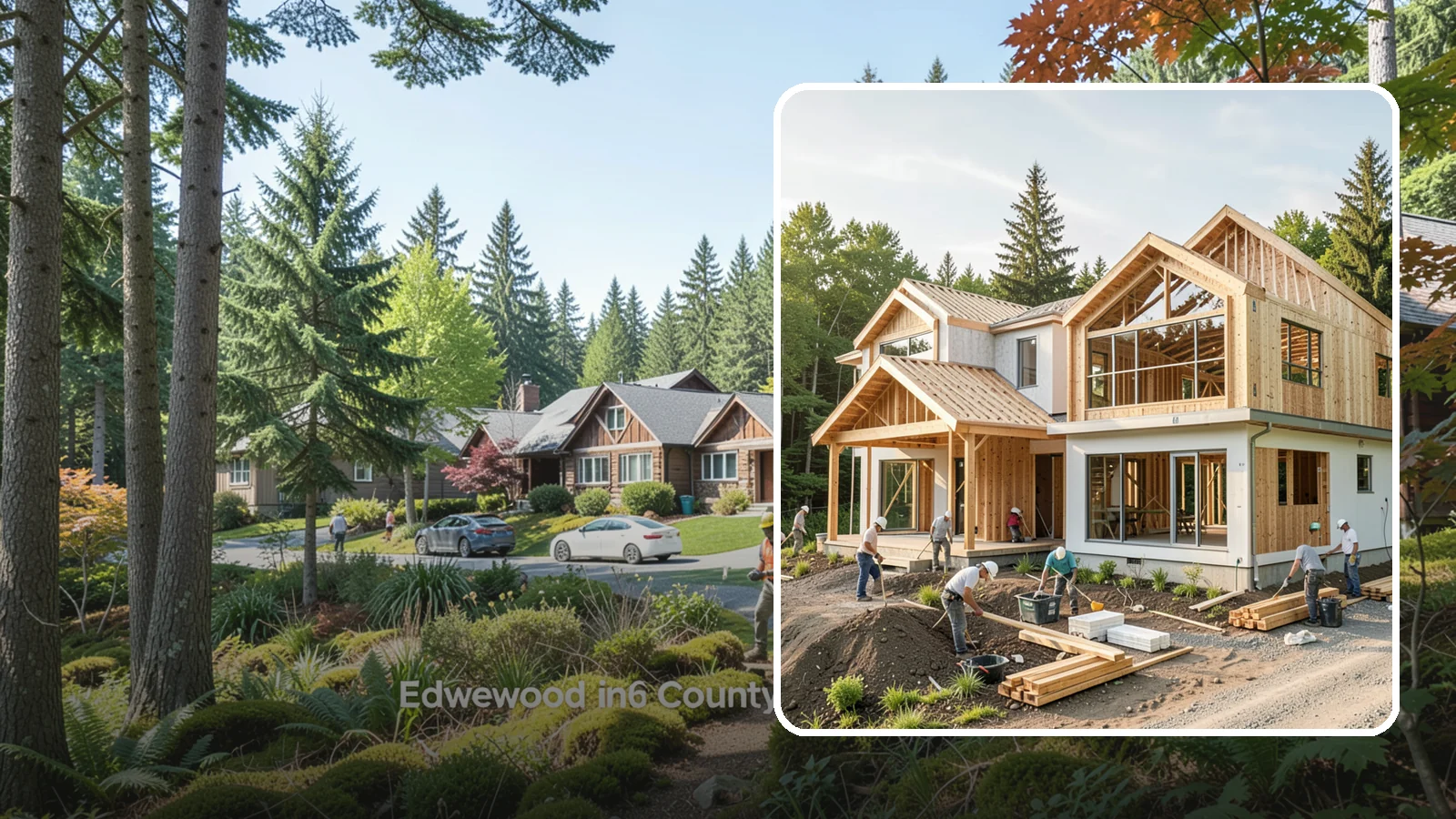 Home Building in Edgewood, Pierce County, WA - Full-service new home construction from raw lot to finished, move-in-ready residence.