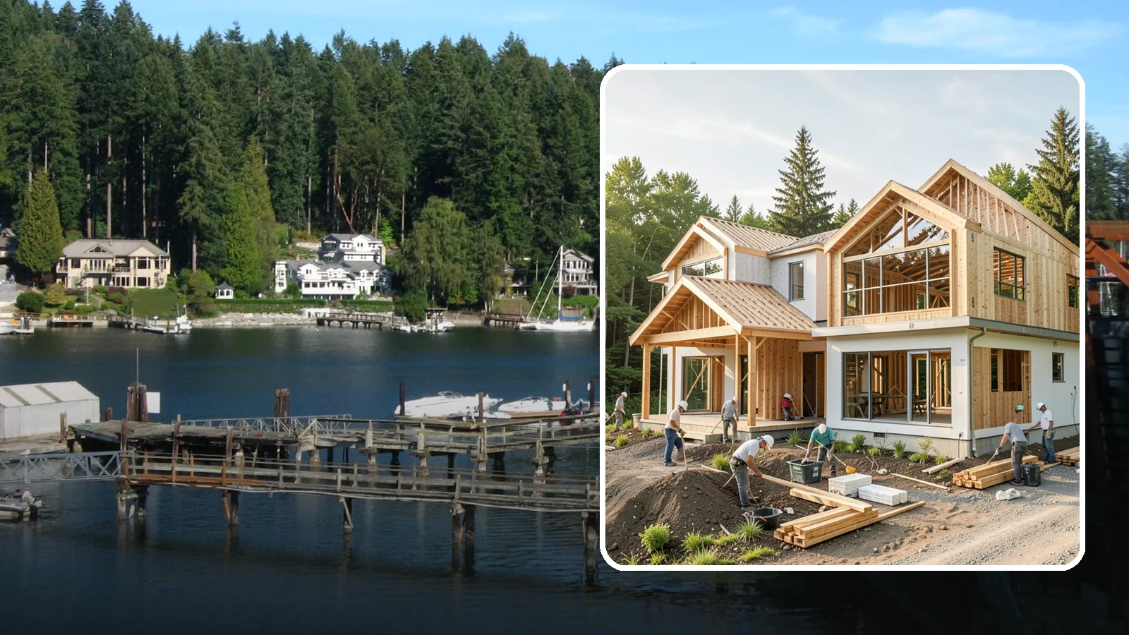 Home Building in Gig Harbor, Pierce County, WA - Full-service new home construction from raw lot to finished, move-in-ready residence.