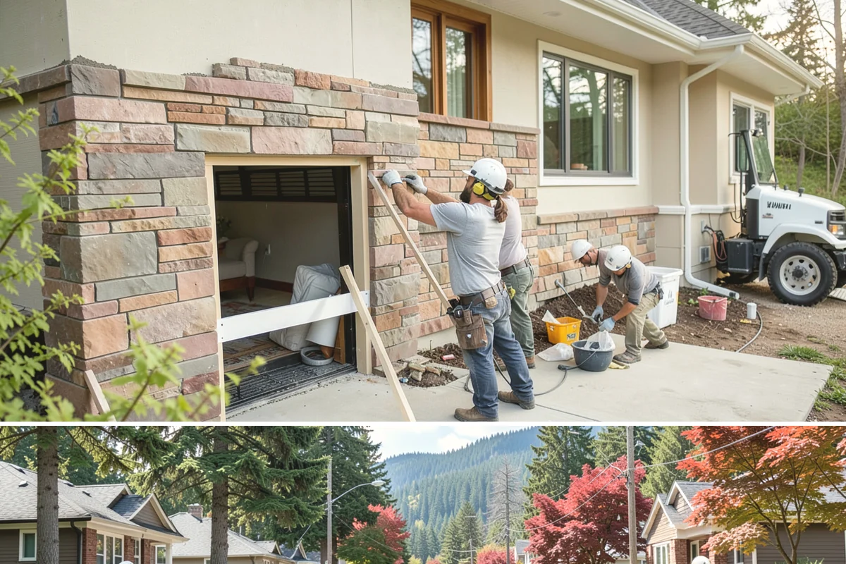 Home Building in Hunts Point, King County, WA - We start builds throughout the year but sequence the foundation for dry ground whenever the calendar allows.