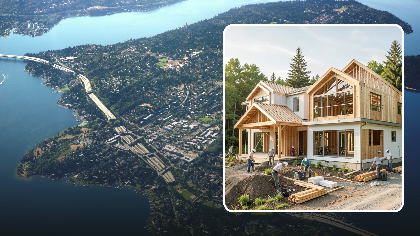 Home Building in Mercer Island, King County, WA - Full-service new home construction from raw lot to finished, move-in-ready residence.