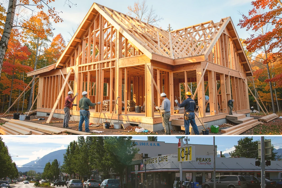 Home Building in North Bend, King County, WA - We start builds throughout the year but sequence the foundation for dry ground whenever the calendar allows.