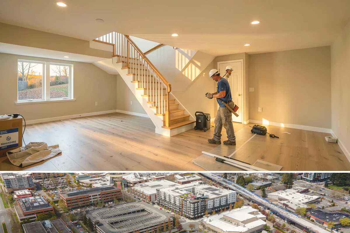 Home Building in Redmond, King County, WA - We start builds throughout the year but sequence the foundation for dry ground whenever the calendar allows.