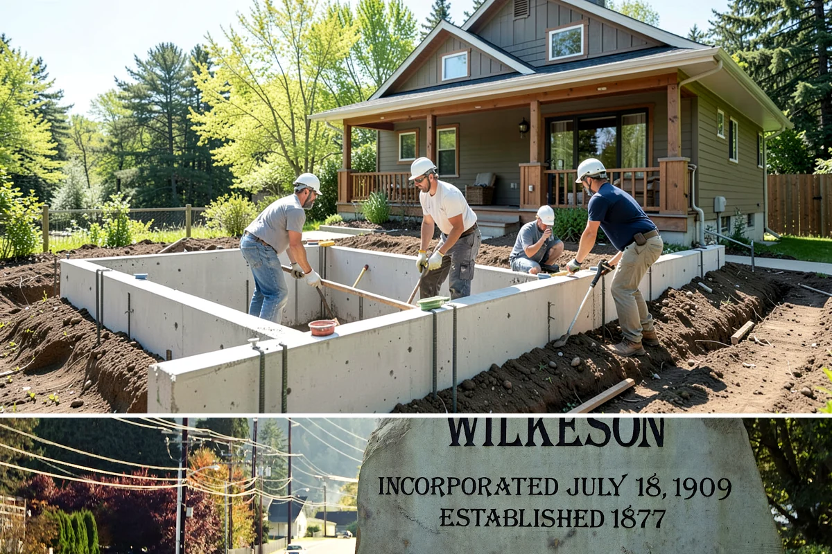 Home Building in Wilkeson, Pierce County, WA - We start builds throughout the year but sequence the foundation for dry ground whenever the calendar allows.
