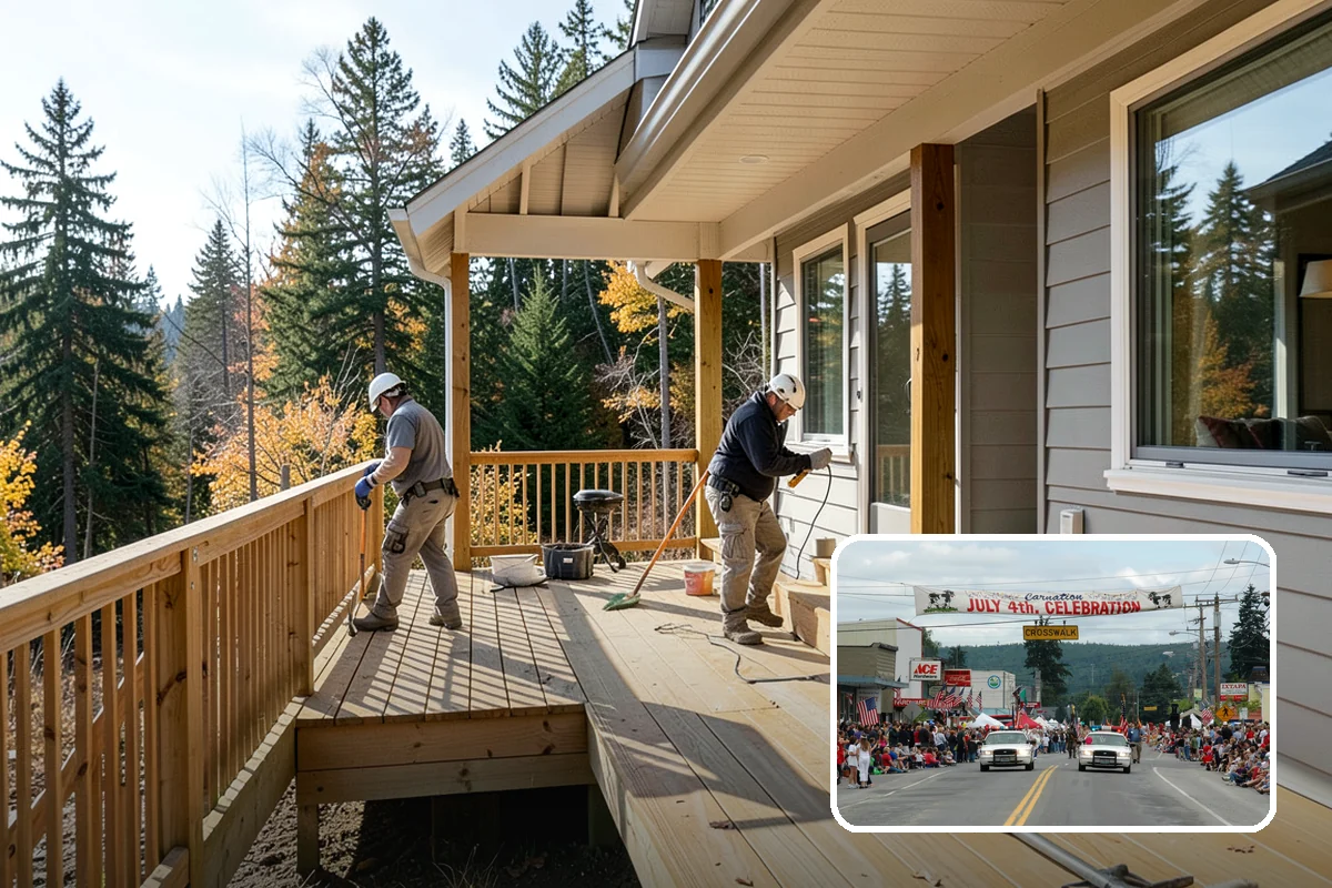 Home Gym Construction in Carnation, King County, WA - Reinforced flooring rated for heavy equipment and impact