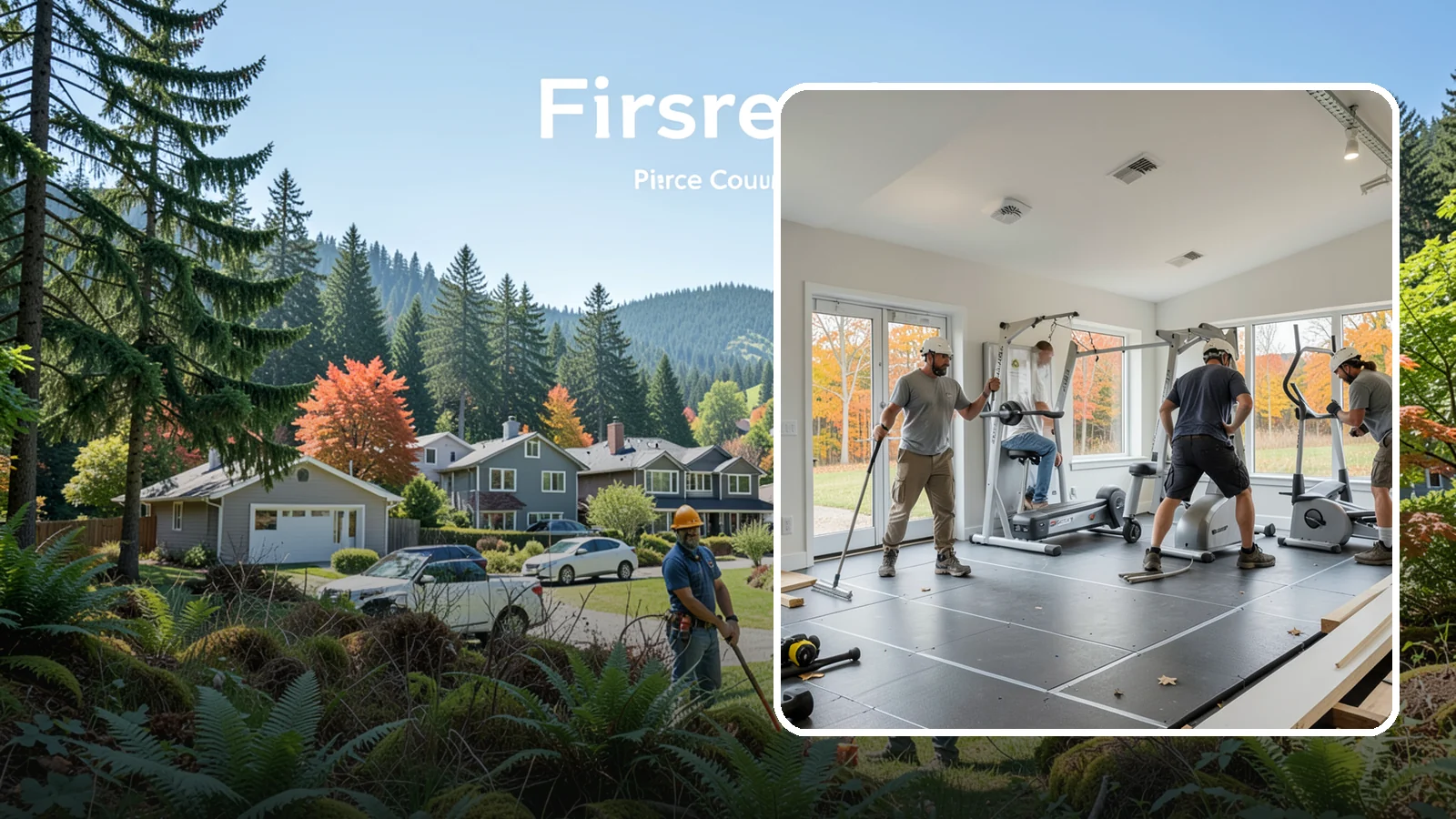 Home Gym Construction in Fircrest, Pierce County, WA - We build home gyms with the reinforced floors, ventilation, and space to support serious workouts.
