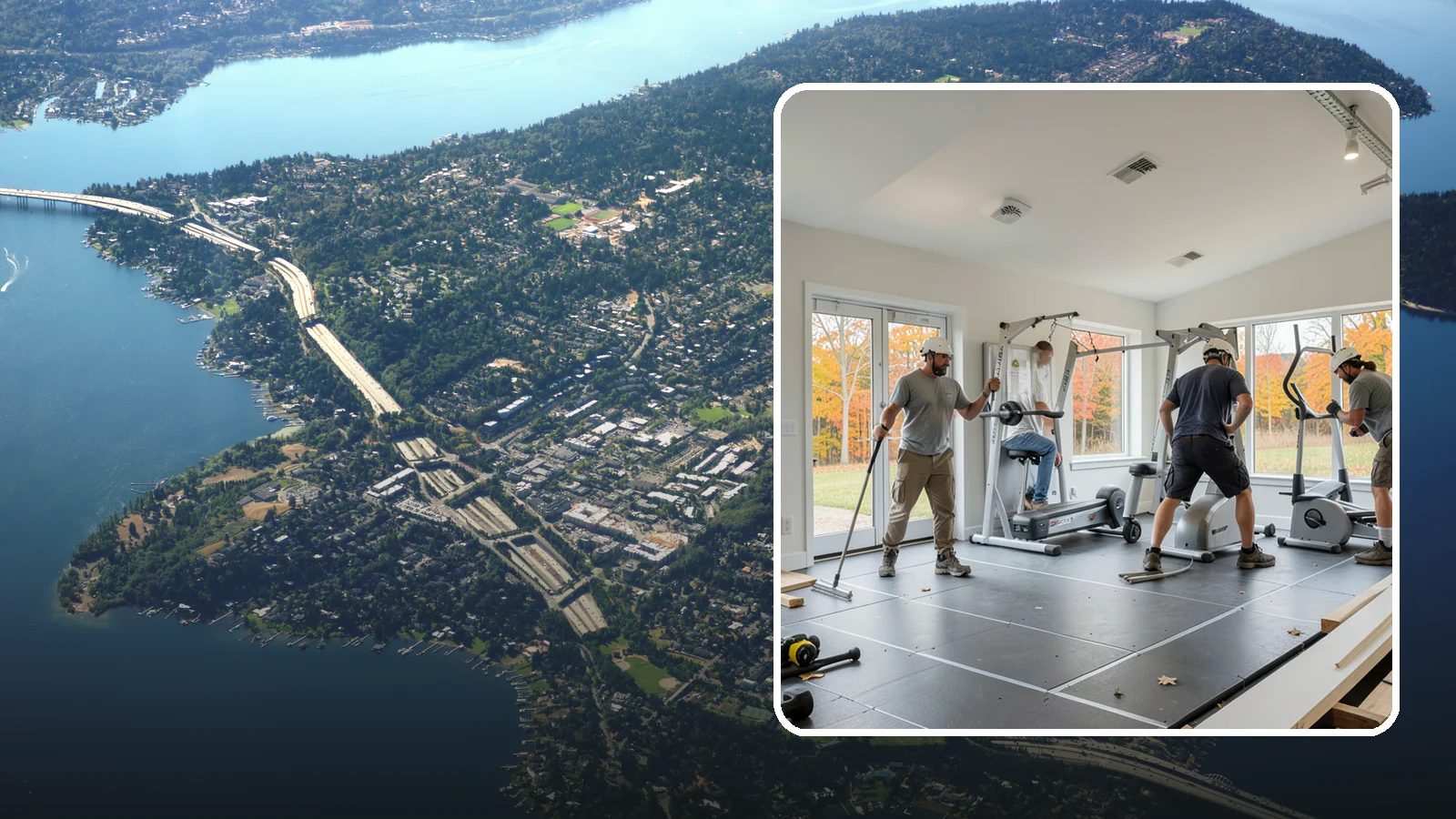 Home Gym Construction in Mercer Island, King County, WA - We build home gyms with the reinforced floors, ventilation, and space to support serious workouts.