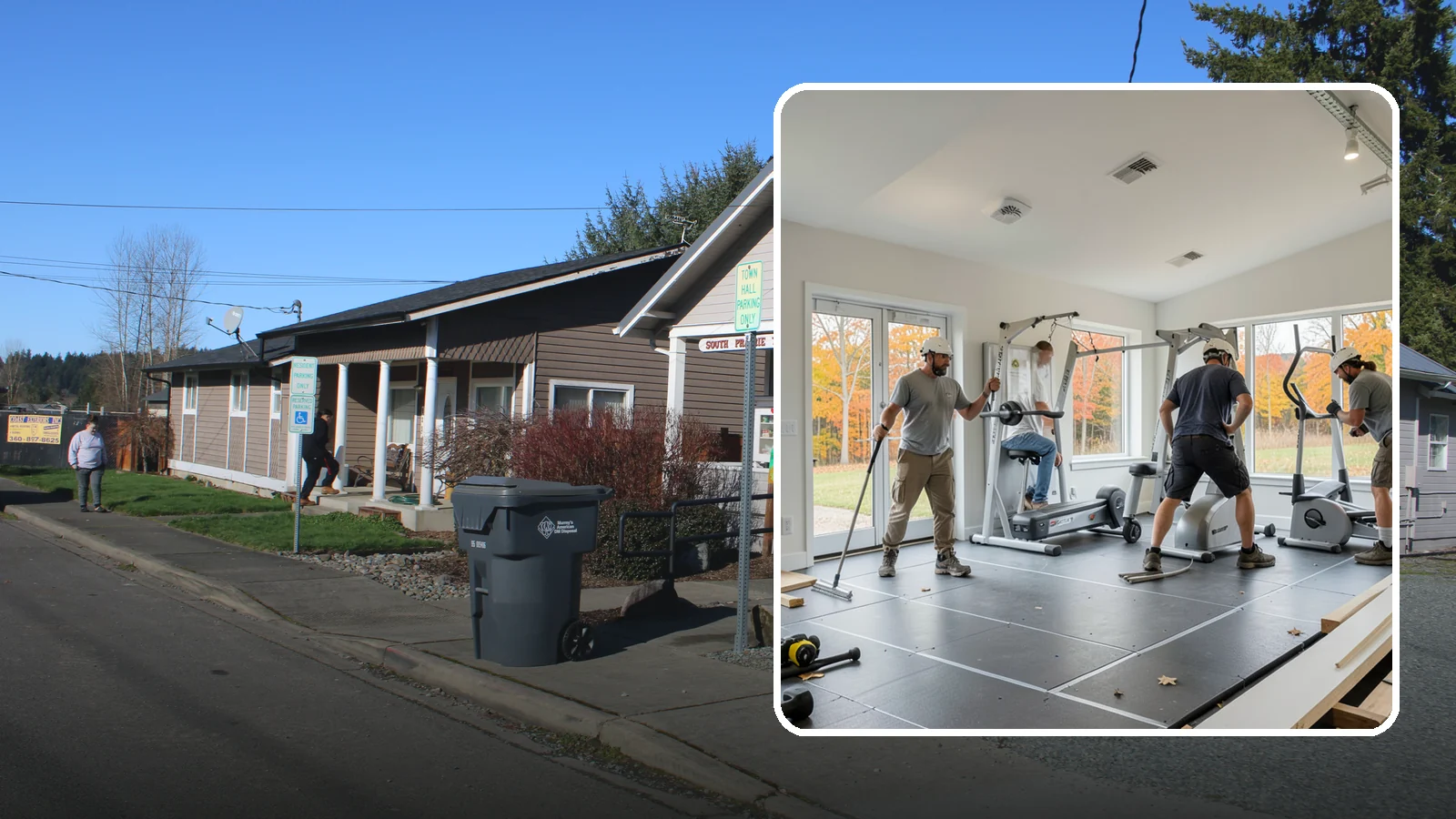 Home Gym Construction in South Prairie, Pierce County, WA - We build home gyms with the reinforced floors, ventilation, and space to support serious workouts.