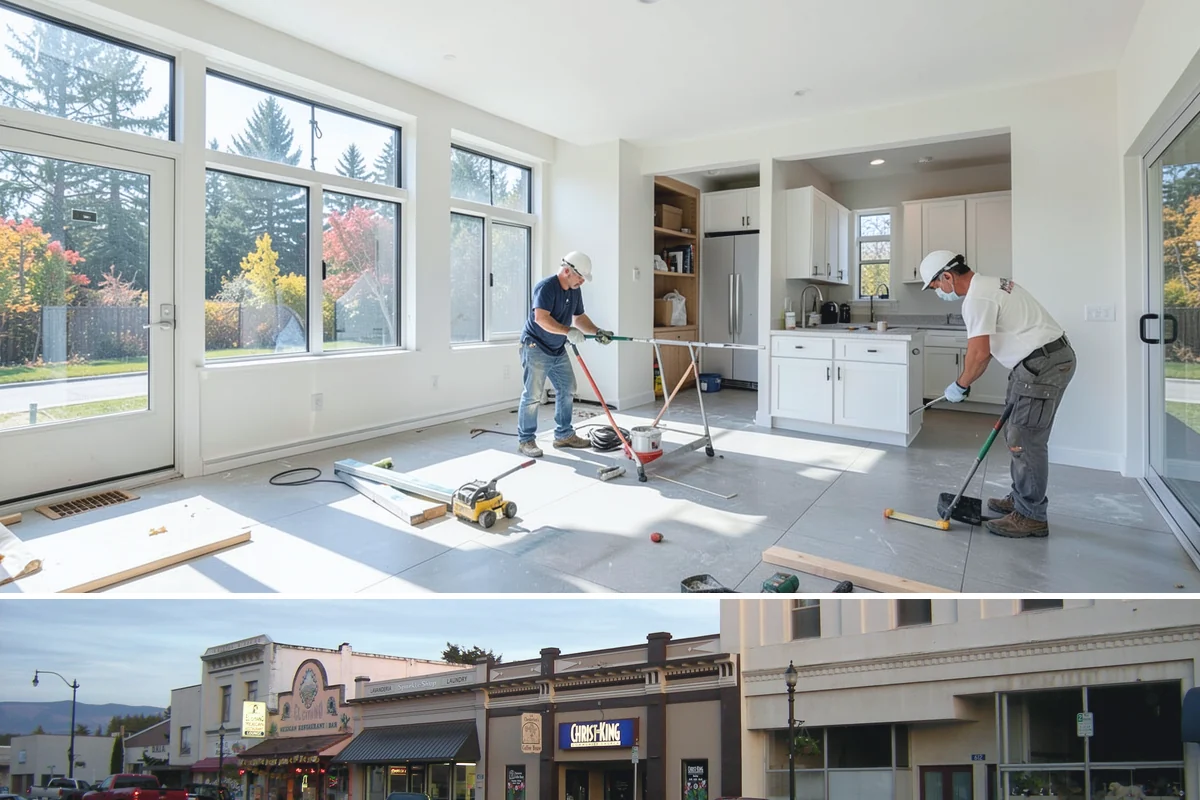 Home Library Construction in Burlington, Skagit County, WA - Library construction is interior millwork that fits any season, including winter build-outs.
