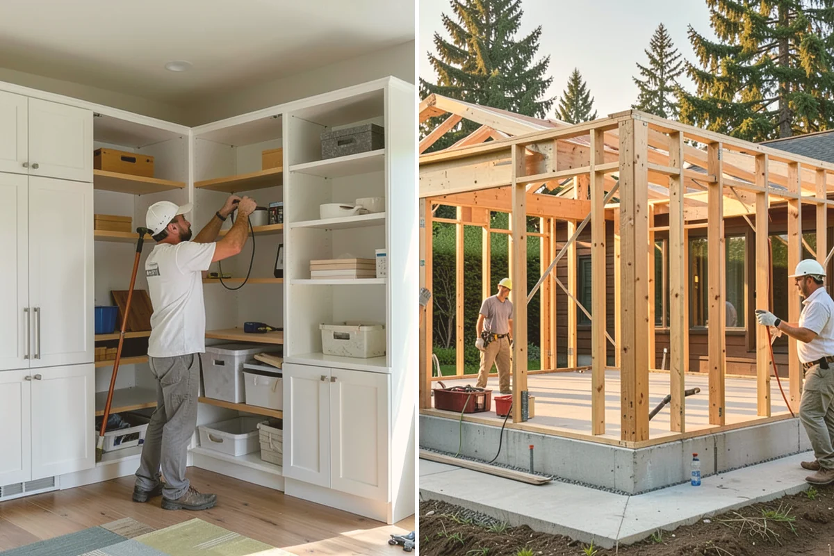 Home Library Construction in Fife, Pierce County, WA - We measure the room and plan shelving capacity