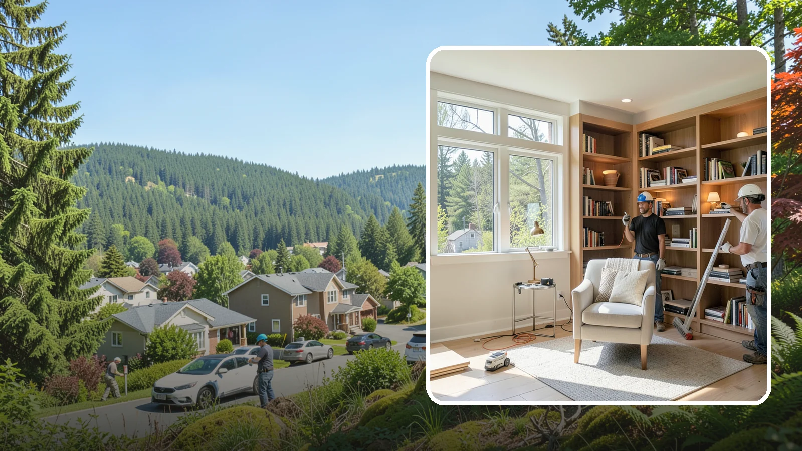 Home Library Construction in Index, Snohomish County, WA - We build home libraries with custom shelving and reading spaces that showcase and protect your books.