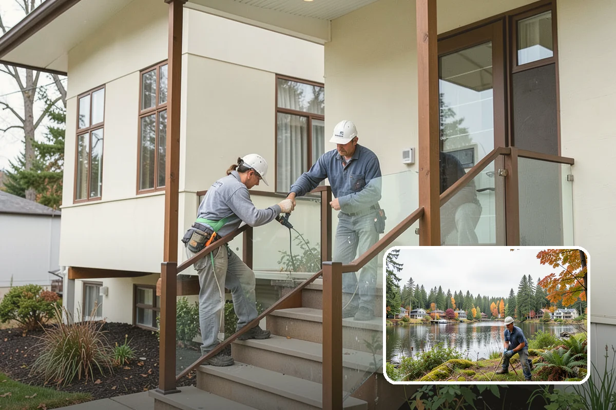 Home Library Construction in La Conner, Skagit County, WA - Floor-to-ceiling shelving engineered for heavy loads