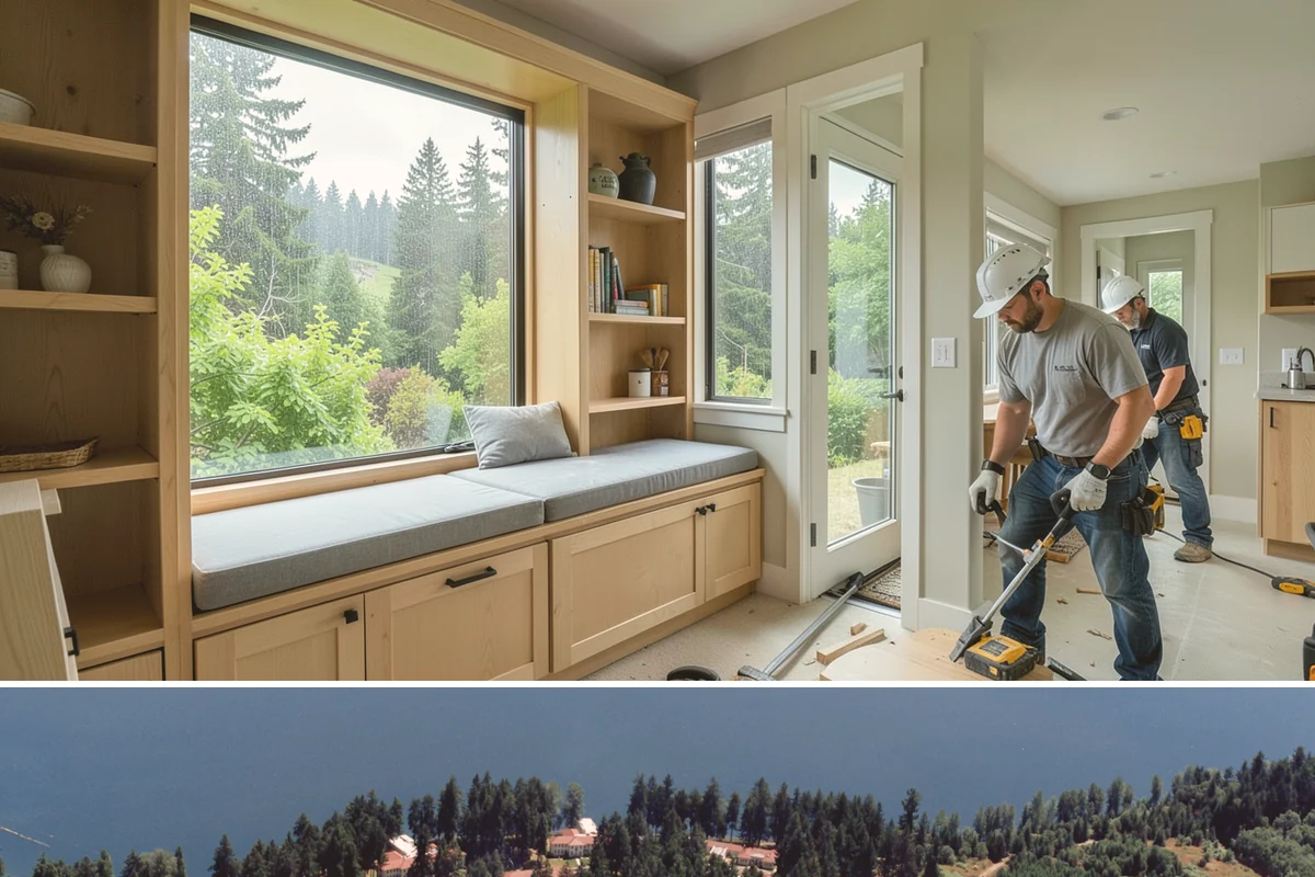 Home Library Construction in Lakewood, Pierce County, WA - Library construction is interior millwork that fits any season, including winter build-outs.