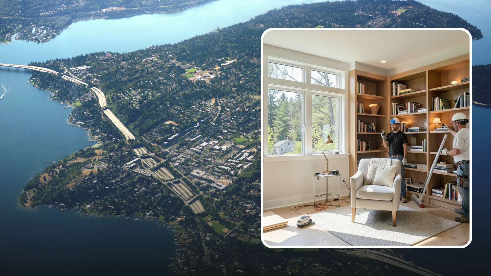 Home Library Construction in Mercer Island, King County, WA - We build home libraries with custom shelving and reading spaces that showcase and protect your books.