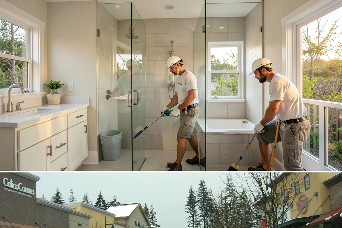 Home Library Construction in Mill Creek, Snohomish County, WA - Library construction is interior millwork that fits any season, including winter build-outs.