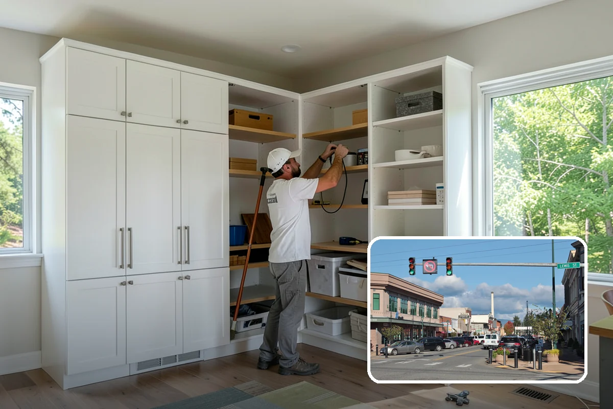 Home Library Construction in Monroe, Snohomish County, WA - Floor-to-ceiling shelving engineered for heavy loads