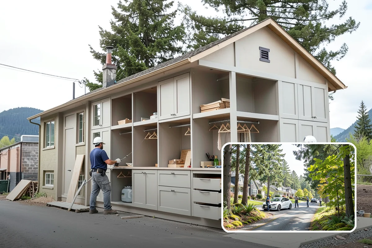 Home Library Construction in Normandy Park, King County, WA - Floor-to-ceiling shelving engineered for heavy loads