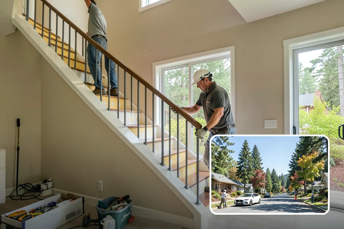Home Library Construction in Orting, Pierce County, WA - Floor-to-ceiling shelving engineered for heavy loads