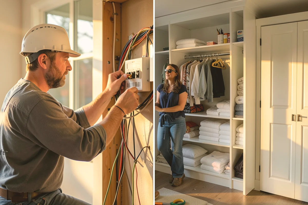 Home Library Construction in Orting, Pierce County, WA - We measure the room and plan shelving capacity