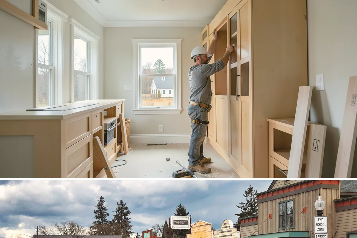Home Library Construction in Roy, Pierce County, WA - Library construction is interior millwork that fits any season, including winter build-outs.