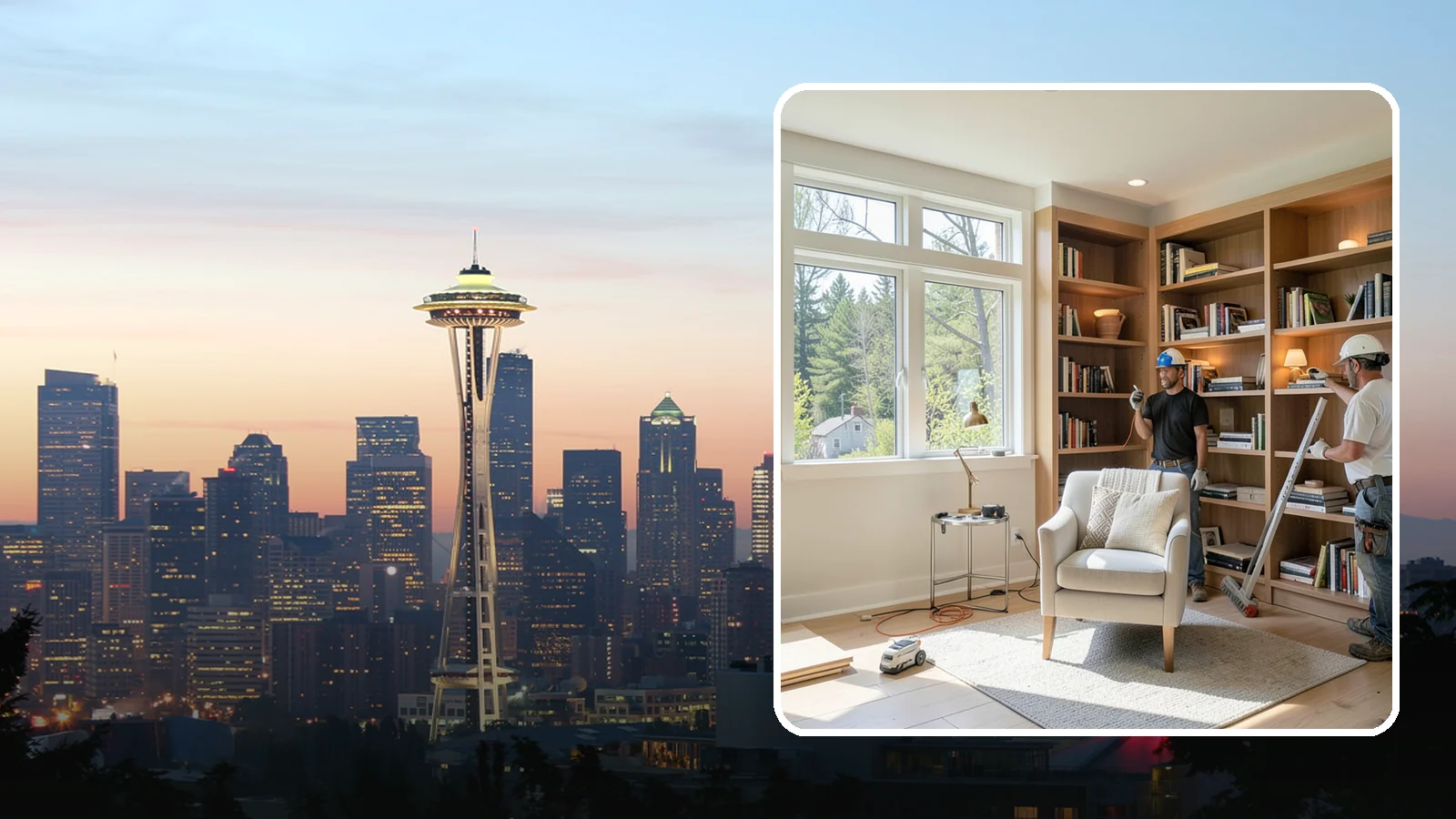 Home Library Construction in Seattle, King County, WA - We build home libraries with custom shelving and reading spaces that showcase and protect your books.