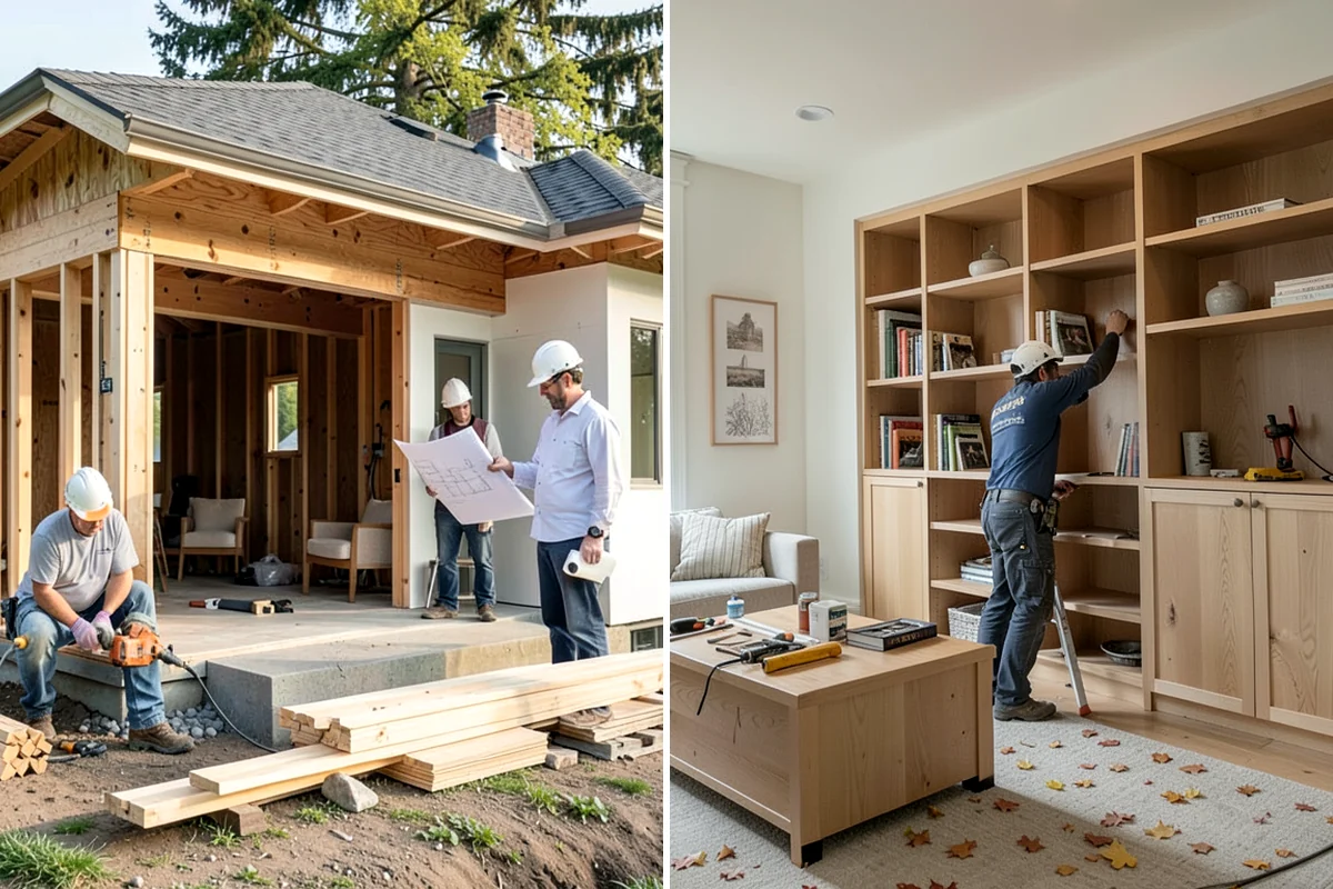 Home Library Construction in Sedro-Woolley, Skagit County, WA - We measure the room and plan shelving capacity