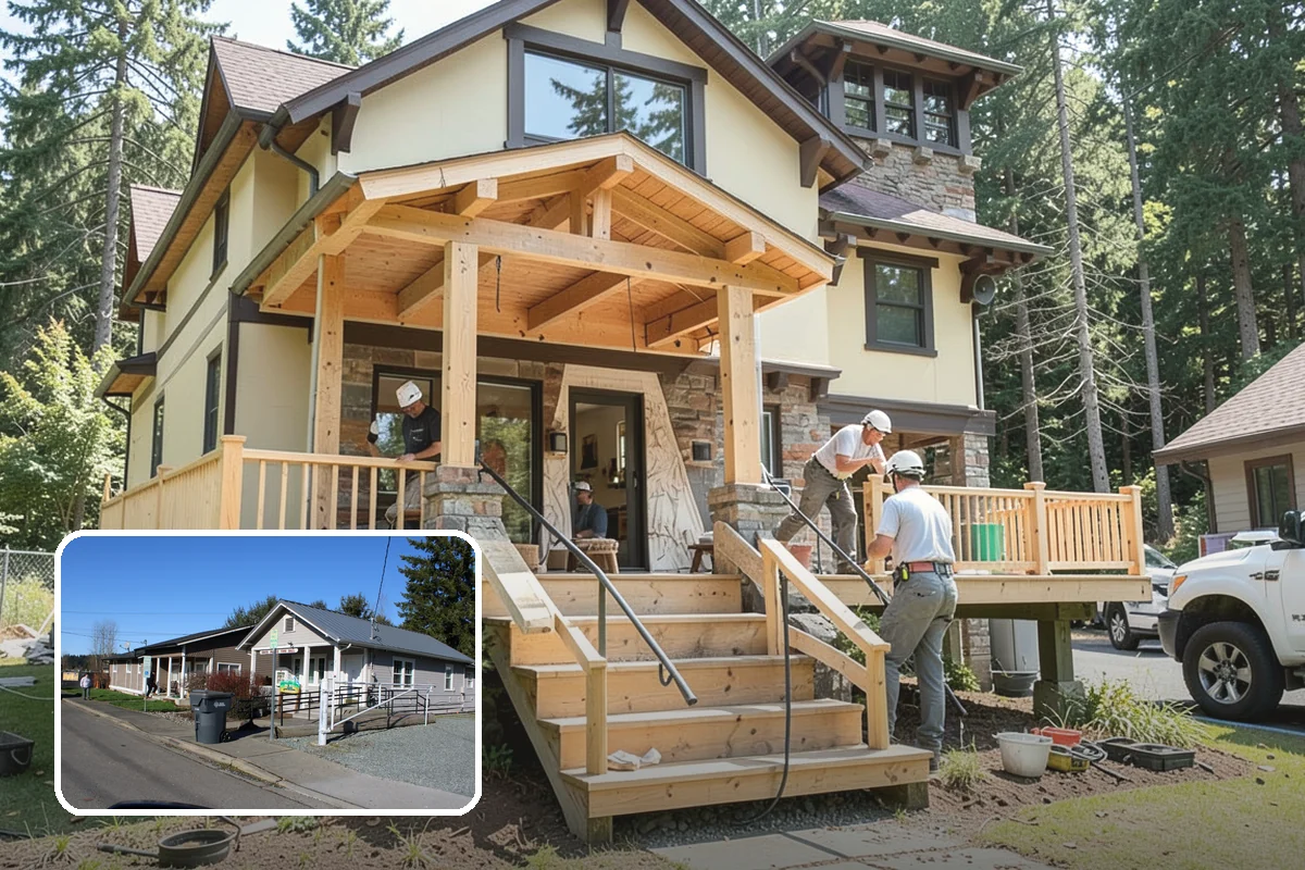 Home Library Construction in South Prairie, Pierce County, WA - Floor-to-ceiling shelving engineered for heavy loads