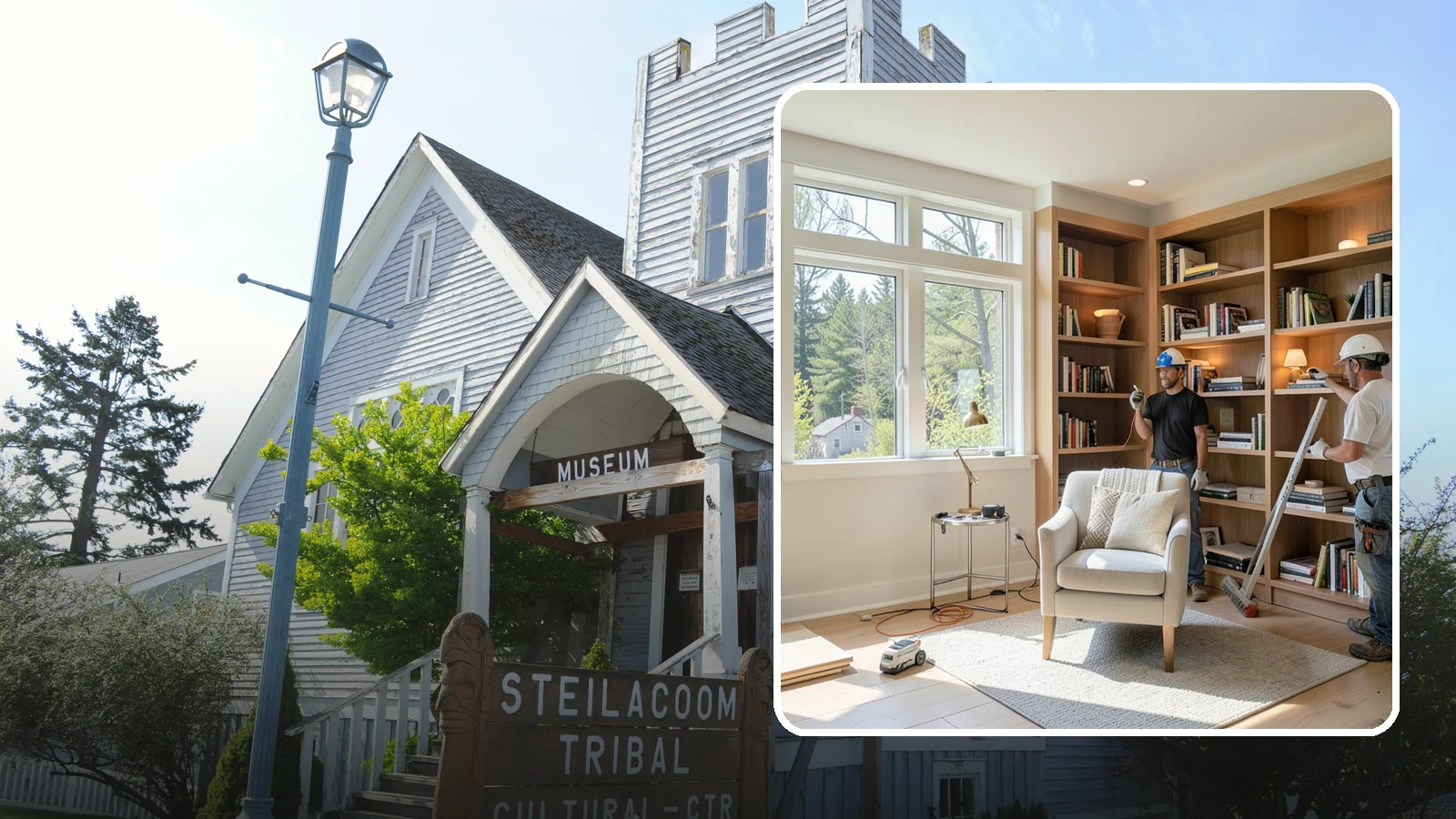 Home Library Construction in Steilacoom, Pierce County, WA - We build home libraries with custom shelving and reading spaces that showcase and protect your books.
