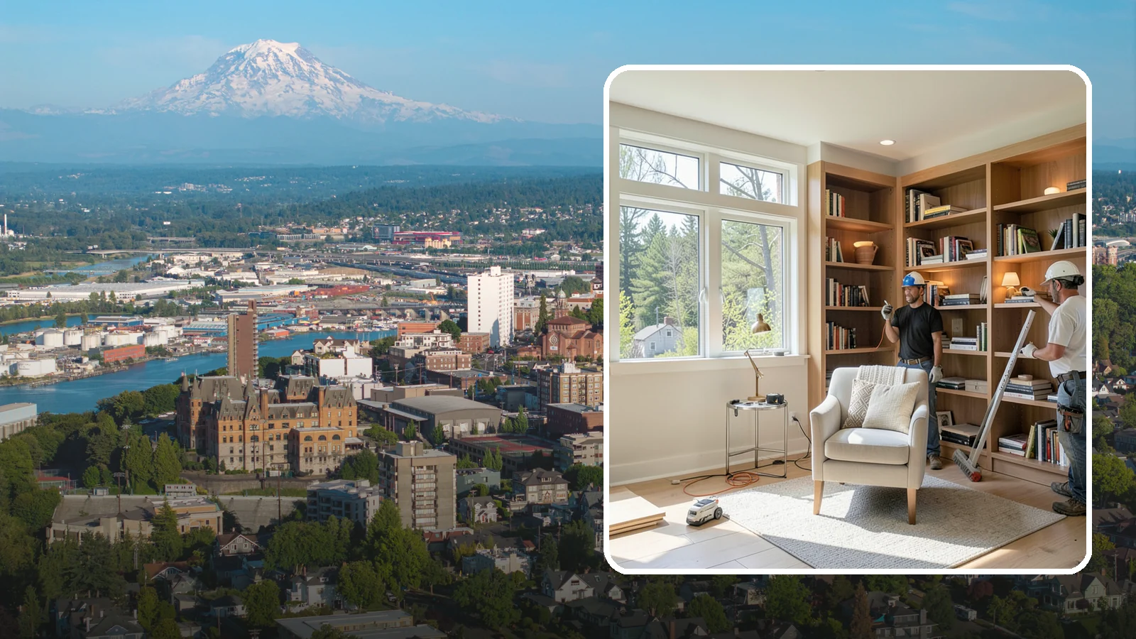 Home Library Construction in Tacoma, Pierce County, WA - We build home libraries with custom shelving and reading spaces that showcase and protect your books.