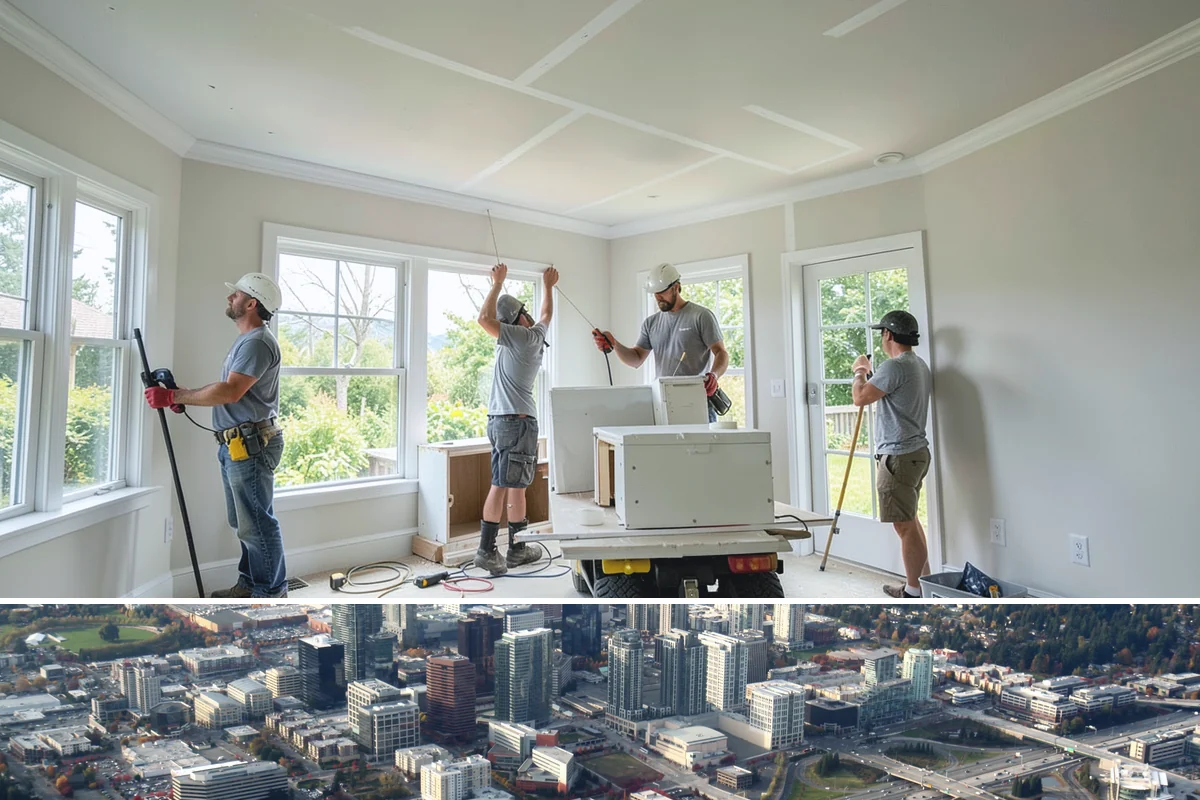 Home Modernization in Bellevue, King County, WA - Modernization projects centered on interior systems and finishes are comfortably completed during the rainier months.