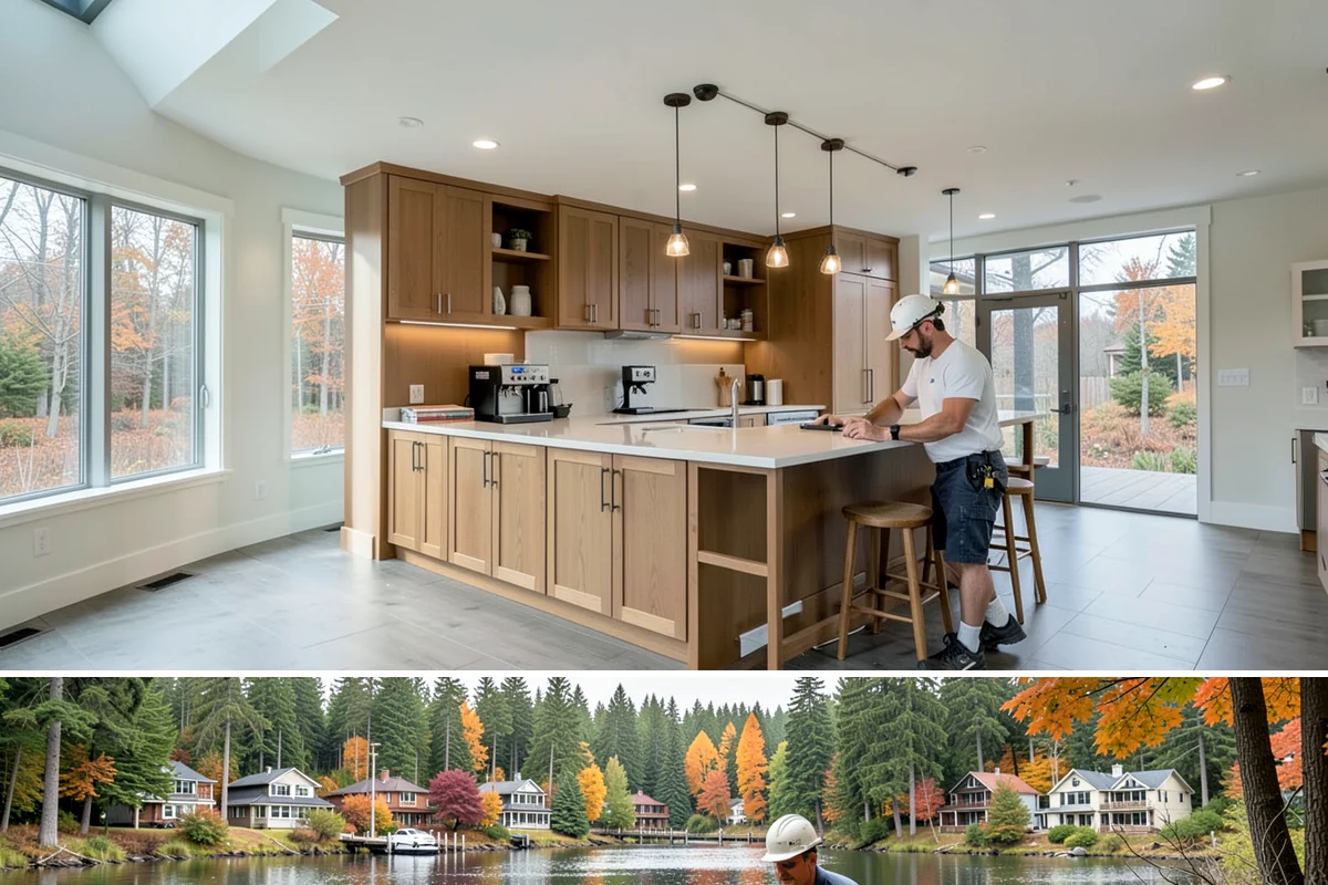 Home Modernization in La Conner, Skagit County, WA - Modernization projects centered on interior systems and finishes are comfortably completed during the rainier months.