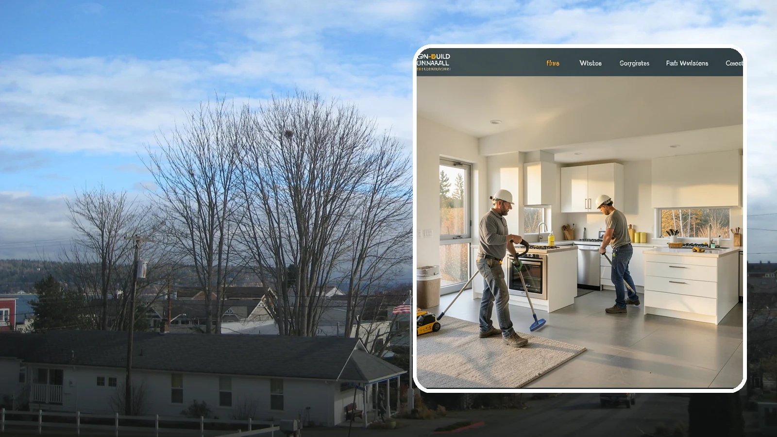 Home Modernization in Langley, Island County, WA - Home modernization that brings dated Western Washington houses up to current styles, systems, and efficiency standards.