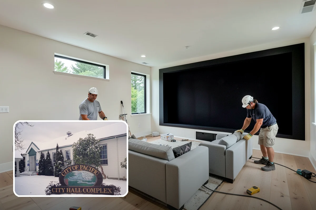 Home Office Remodeling in Pacific, King County, WA - Dedicated circuits and data runs for reliable technology