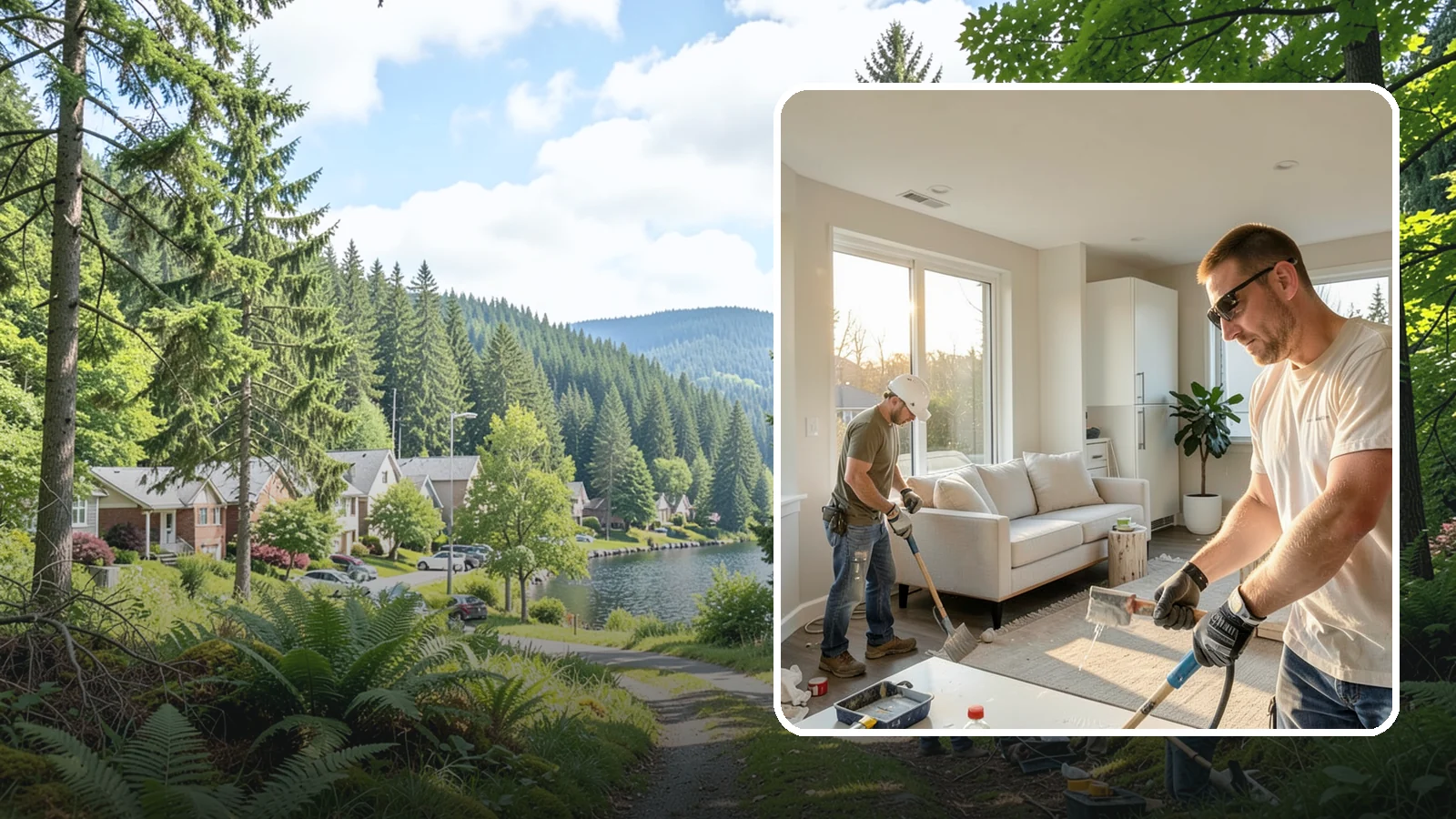 Home Renovation in Lake Forest Park, King County, WA - Comprehensive home renovation that restores dated Puget Sound homes to fresh, efficient, and comfortable living spaces.