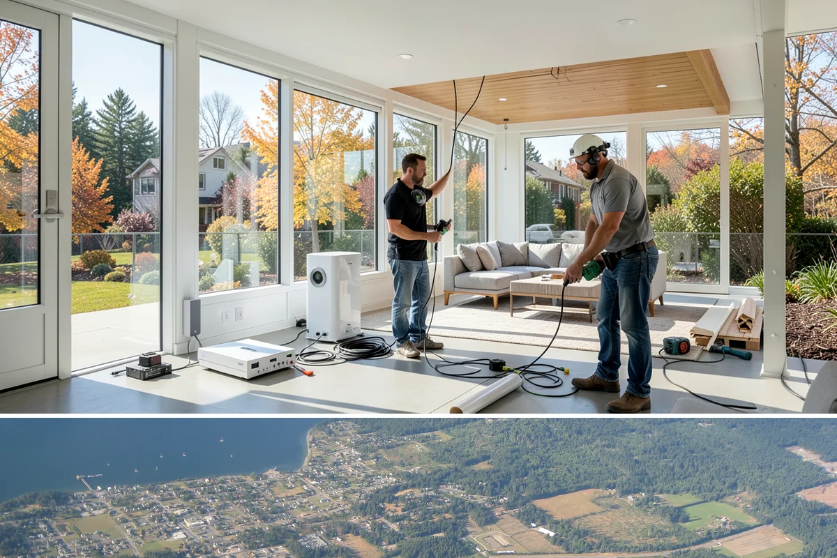 Home Studio Construction in Coupeville, Island County, WA - Studio construction is interior work suitable for any time of year, weather notwithstanding.